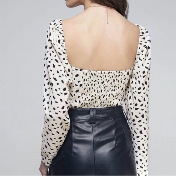 Commense Fitted Long Sleeve Square Neck Floral Top never worn - Picture 2 of 5